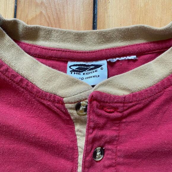 Vintage Y2K 2000s San Francisco 49ers Football Embroidered Henley Shirt M/L - Picture 3 of 4